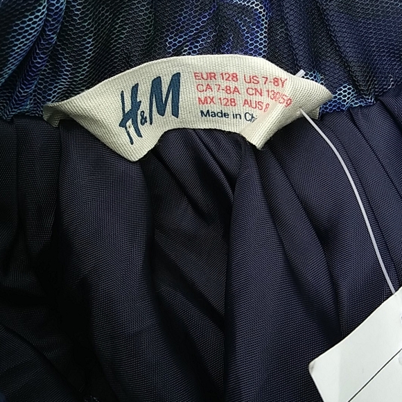 H&M Floral Print Tulle Skirt Sz 7-8 - Picture 6 of 6